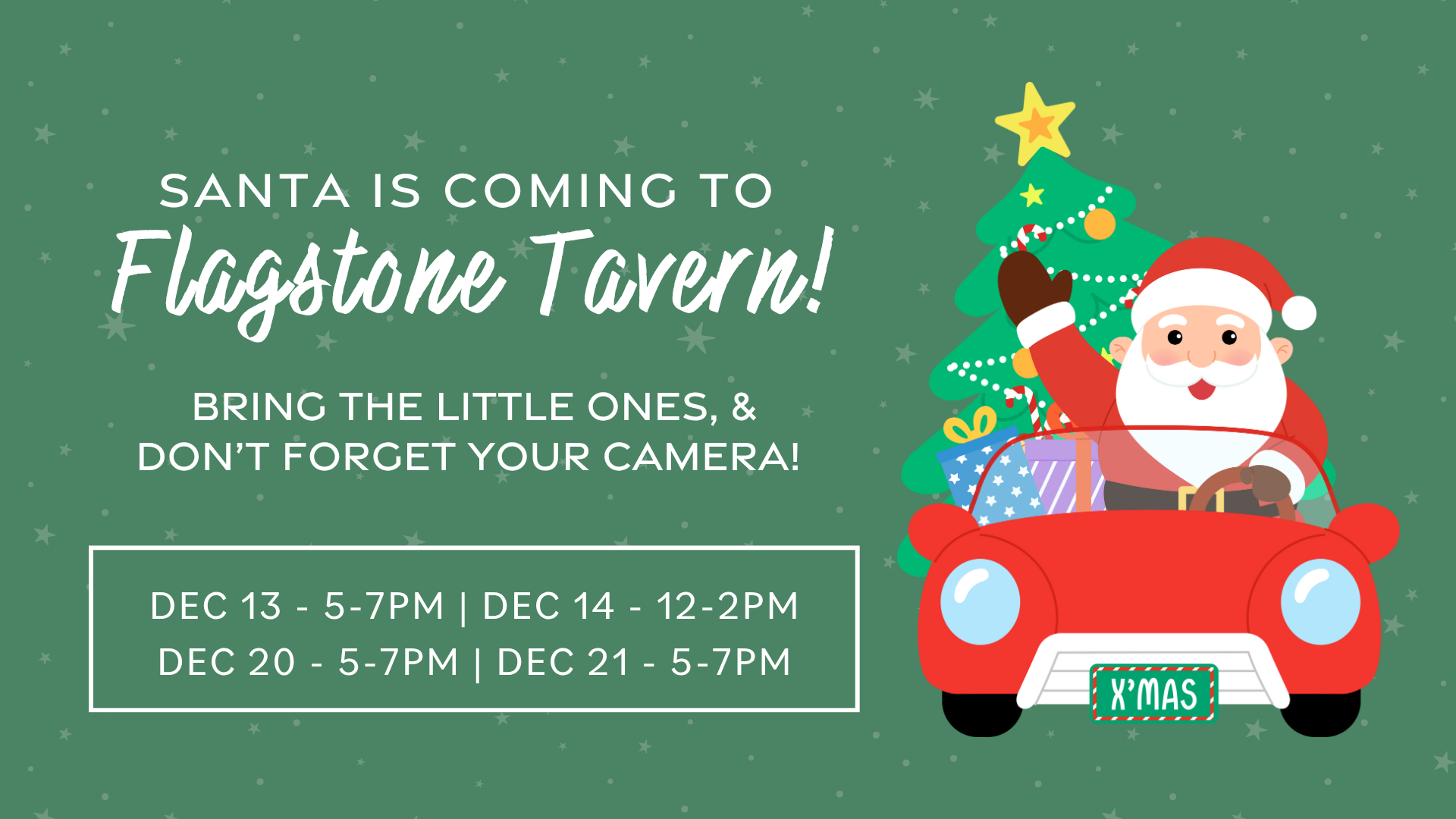 SANTA IS COMING TO THE TAVERN