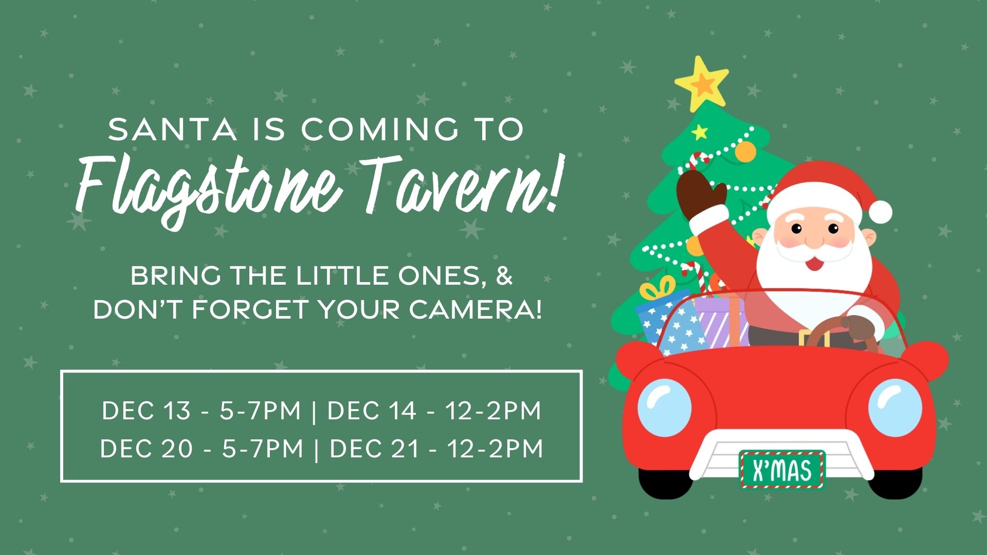 SANTA IS COMING TO THE TAVERN